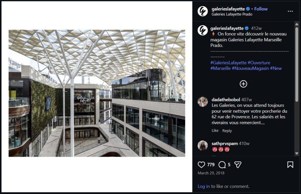 Galeries Lafayette Marseille Prado Ig