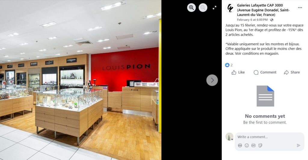 Galeries Lafayette Nice (cap 3000) Ig